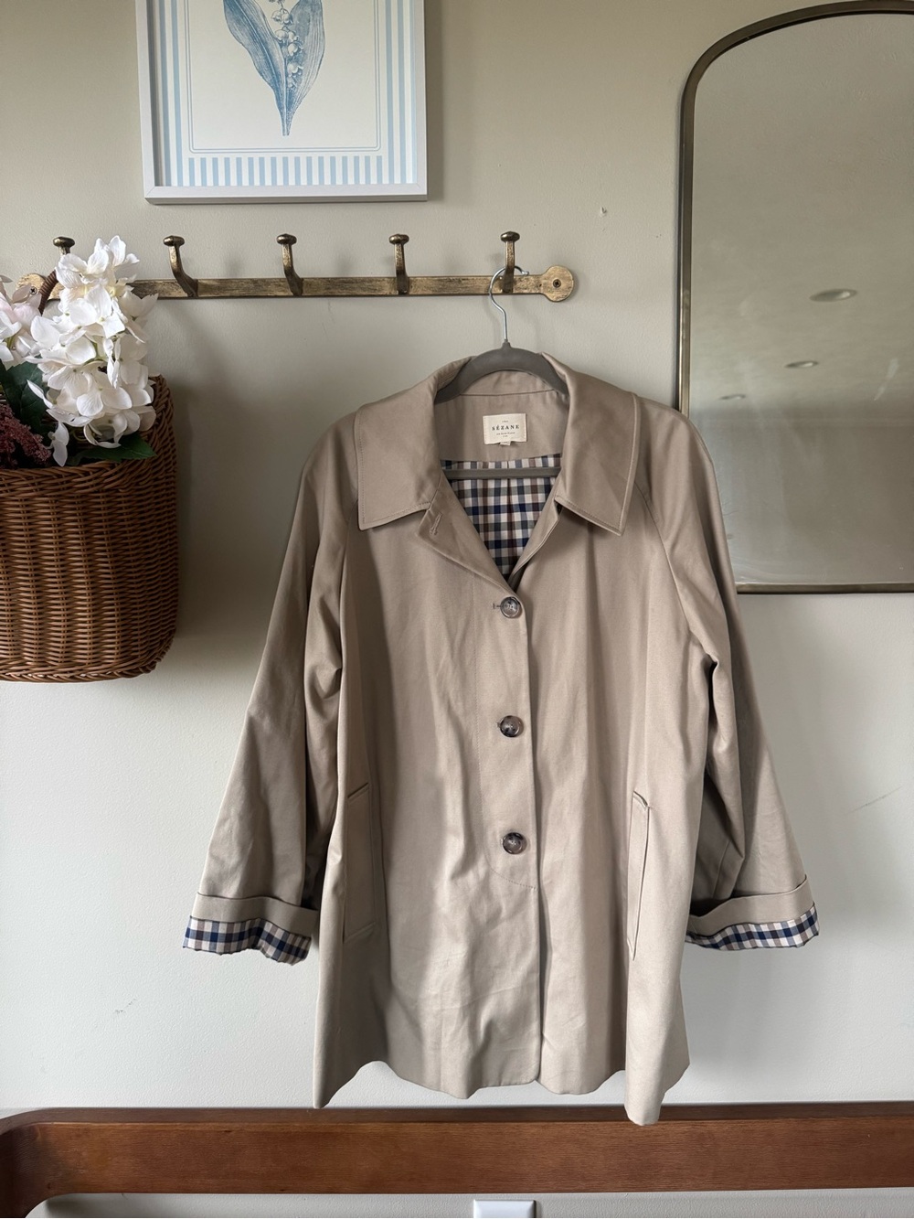SEZANE Women's Light Beige Carter Jacket | size 42/10
